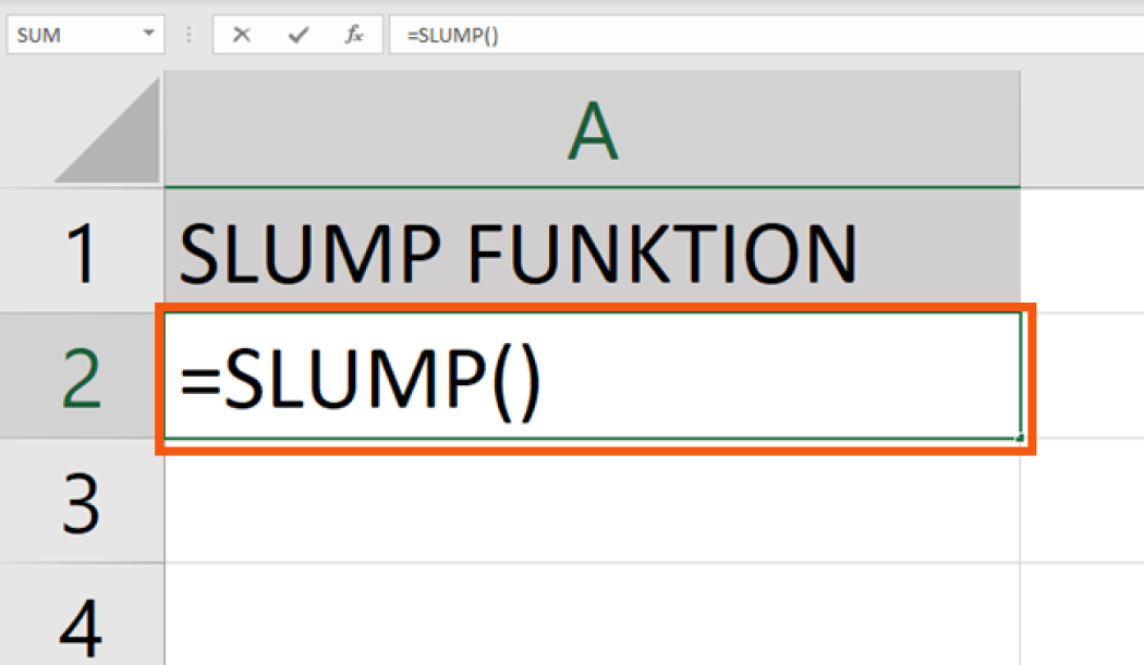 Indsæt funktionen i dit regneark, som eksemplet i kolonne a herover.