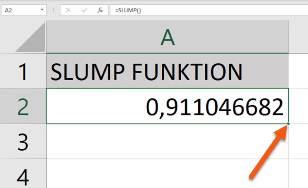Udvid din formel ved at trække den markerede celle i Excel.